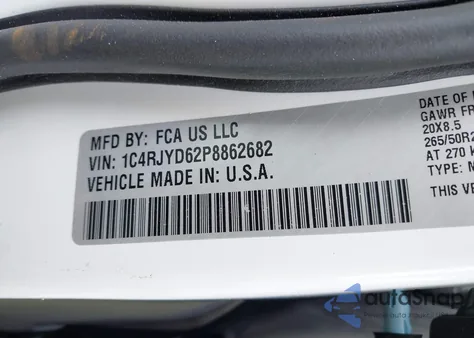 2023 Jeep Grand Cherokee Overland из США, поврежденный, VIN 1C4RJYD62P8862682